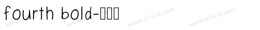 fourth bold字体转换